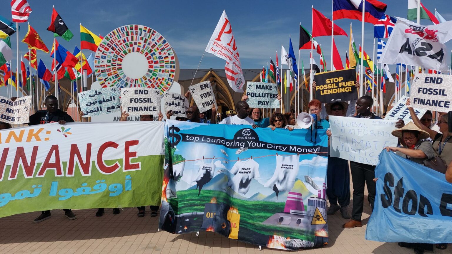 Protest at World Bank Meeting in Marrakesh
