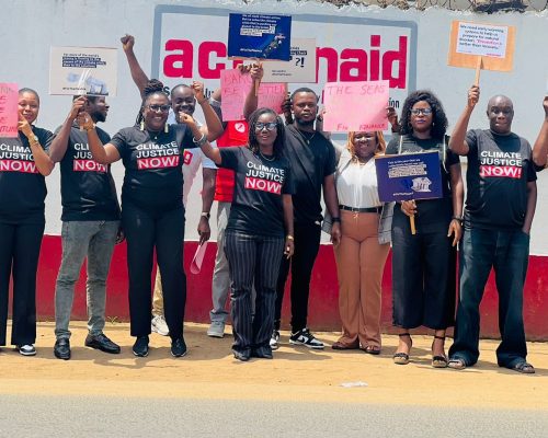 Action Aid Protest Liberia