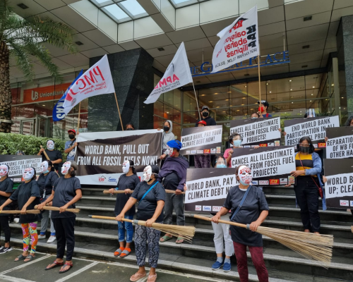 Protest in Manila, Philippines, by Asian Peoples’ Movement on Debt and Development